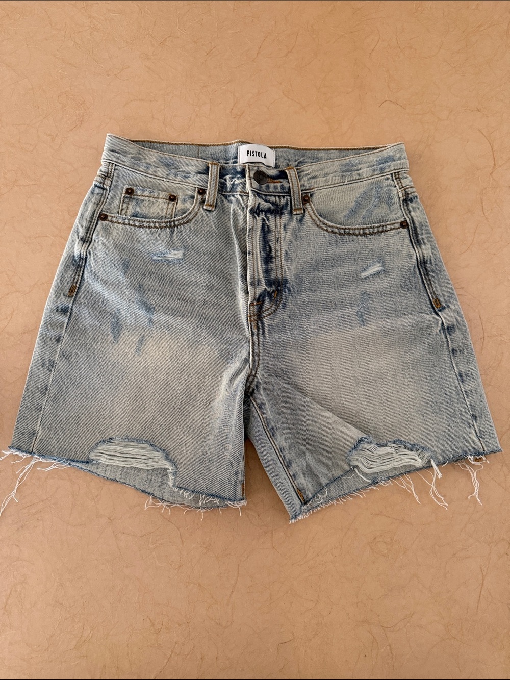 Pistola Devin High Rise Mom Cut Off Shorts